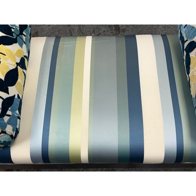 Bespoke Coastal Stripe Bench For Sale In San Francisco - Image 6 of 12