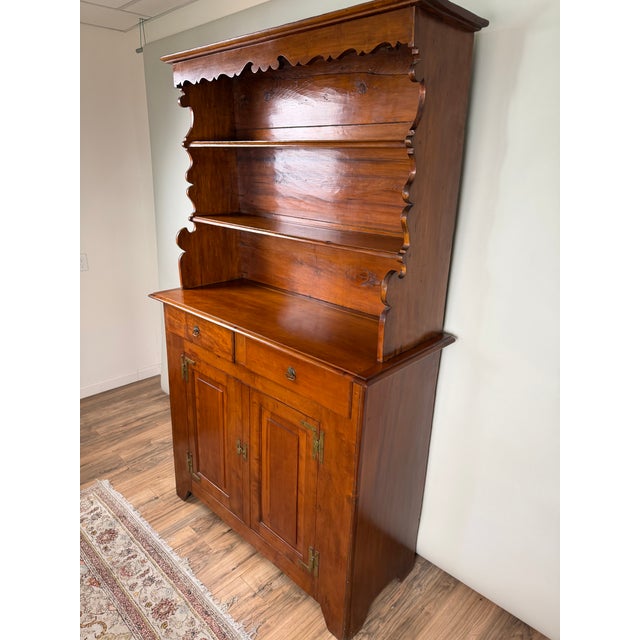 Pennsylvania or Mid-Atlantic Cherry Open Pewter Cupboard, Circa 1800 ...