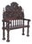 1800's Antique Spanish, Baroque Revival, Carved, Walnut, Twist Legs, Hall Bench!! For Sale