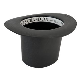 Moet & Chandon Black Top Hat Champagne Ice Bucket For Sale