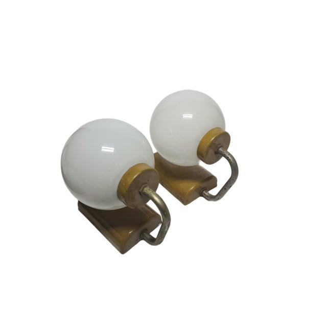 Beige Vintage Sconces, Poland, 1970s, Set of 2 For Sale - Image 8 of 11