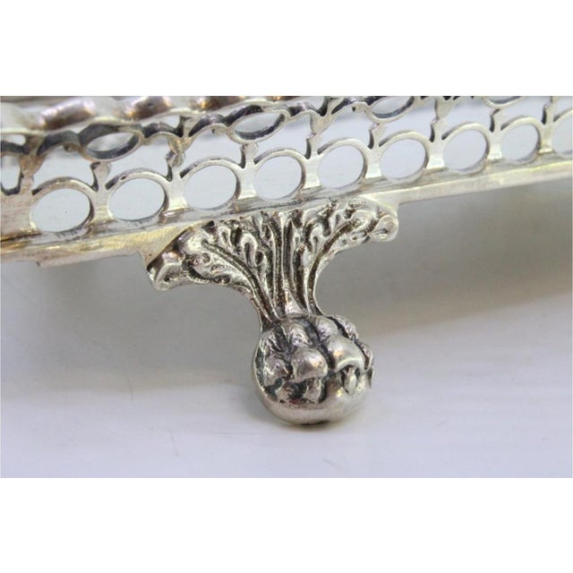Silver Morrões Tray and Scissors with Rack Supported Four Claw-Shaped Feet and Scissors with Cutouts and Reliefs, Set of 2 For Sale - Image 6 of 8