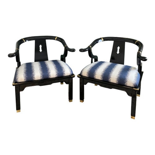 1970s James Mont for Century Furniture Chinoiserie Horseshoe Ming