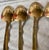 Mid 20th Century Mid 20th Century Set of 5 Rosewood & Brass Ice Iced Tea Drink Spoons Flatware For Sale - Image 5 of 9