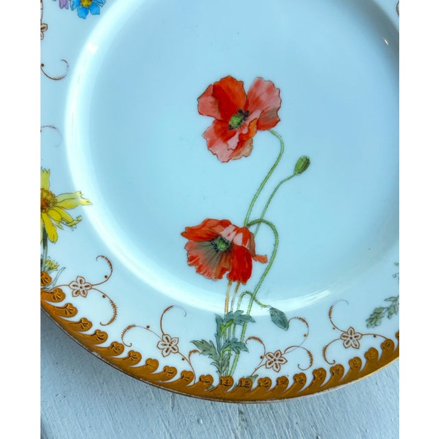 Antique German Fischer & Mieg Pirkenhammer Dinner Plates - Set of 4 For Sale In New York - Image 6 of 15