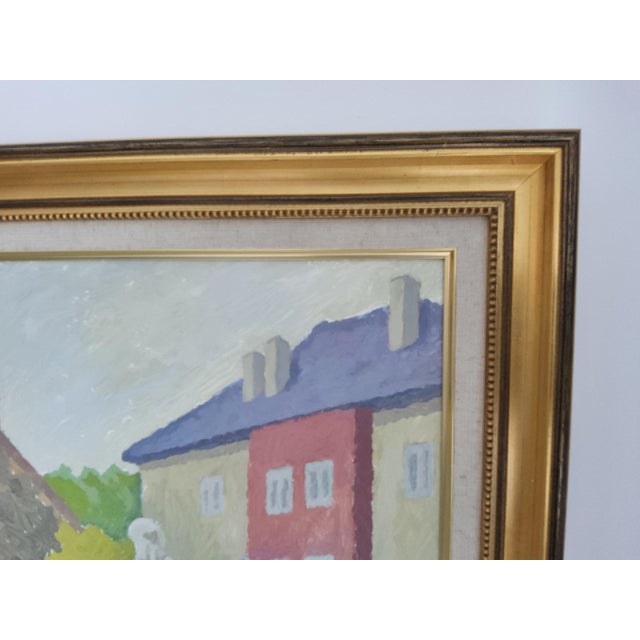 Modernist Swedish Landscape Painting by Arne Granhall 1983 For Sale - Image 17 of 18