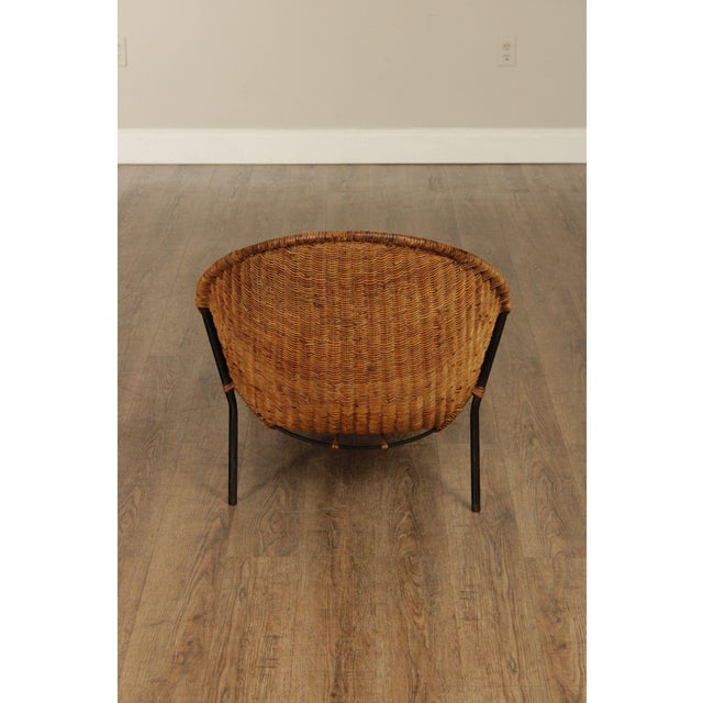 Francis Mair Attributed Mid Century Modern Wicker Lounge Chair For Sale - Image 13 of 18