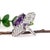 2020s 22cts Zambian Amethyst Ring With Earth Mined Diamond Accents in 14k Solid Gold, Size 6.75 For Sale - Image 5 of 7