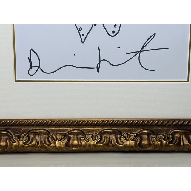 Butterfly With Hearts – Signed Original Ink Drawing on Paper by Damien Hirst Framed Circa 21st Century For Sale - Image 6 of 18
