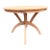 Modern Solid Teak Round Pedestal Outdoor Dining Table For Sale
