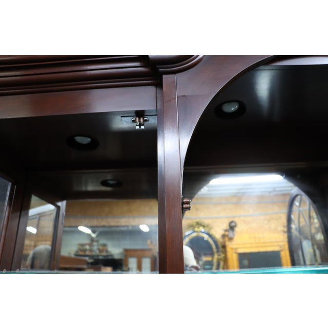 Wood Harden Charleston Collection Cherry Georgian Breakfront China Cabinet For Sale - Image 7 of 18