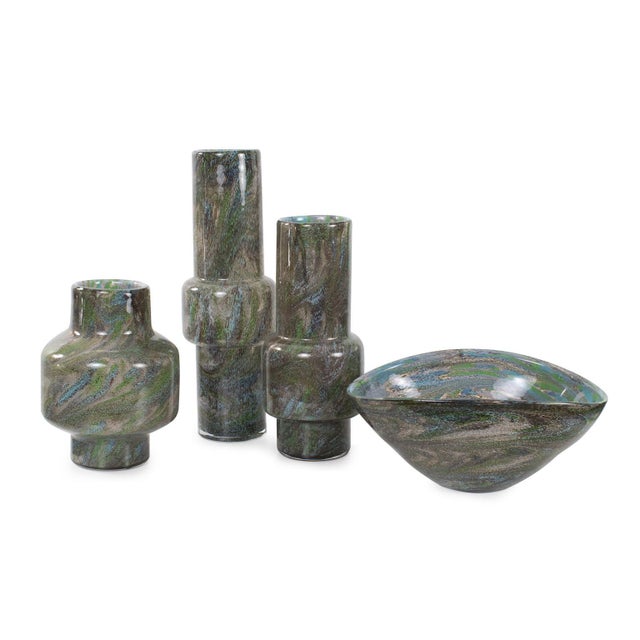Green Kabir Glass Vase- Medium For Sale - Image 8 of 8