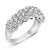 Contemporary .925 Sterling Silver 2.0 cttw Lab Grown Diamond Scattered Band Ring (F-G Color, VS1-VS2 Clarity) - Ring - Size 8 For Sale - Image 3 of 6