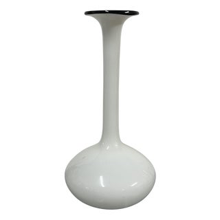 Vintage Opaque Glass Vase, 1970s For Sale