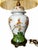 Metal Vintage Chinoiserie Floral Ginger Jar Table Lamp With Long Gold Fringe Shade For Sale - Image 7 of 16
