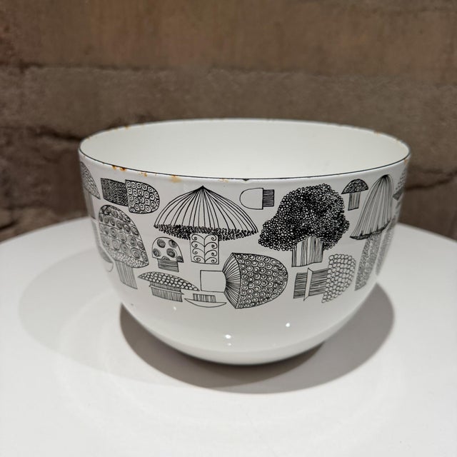 Mid-Century Modern Finel Arabia Tatti Mushroom Bowl Enamelware Kaj Franck Esteri Tomula 2 For Sale - Image 3 of 10