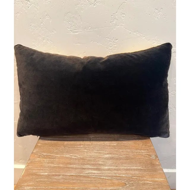 Contemporary The House of Scalamandré Tigre Silk/Indus Lumbar Pillow, Ivory, Gold & Black For Sale - Image 3 of 7