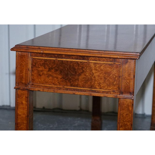 Georgian Style Burr Walnut Console Table from Brights of Nettlebed London For Sale - Image 11 of 18