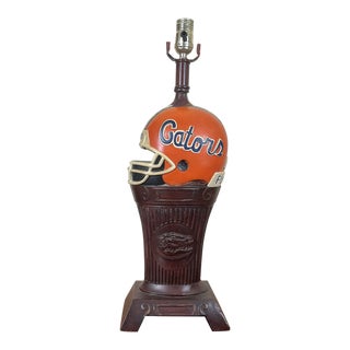 Sports Table Lamp With Football Helmet for Florida Gators For Sale