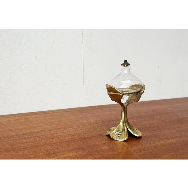 Mid-Century German Bronze Ornamental Oil Lamp from Gilde, 1960s For Sale - Image 4 of 15