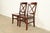 English Country Farmhouse Carved Walnut X-Back Side Chairs or Dining Chairs, Pair For Sale - Image 13 of 13