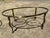Vintage Hollywood Regency Style Oval Glass-Top Coffee Table and Side Table Set For Sale - Image 9 of 18
