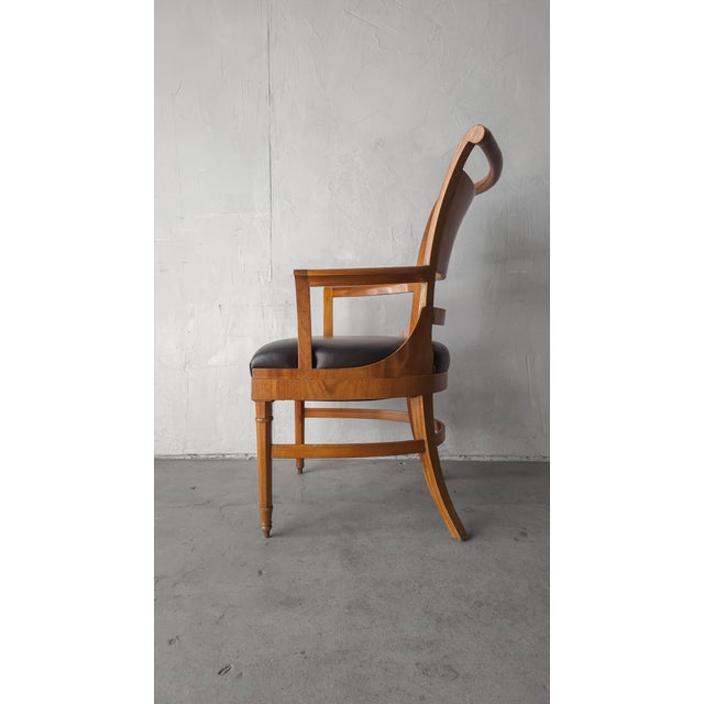 Set of Six Antique Biedermeier Burled Walnut Dining Chairs For Sale - Image 10 of 10