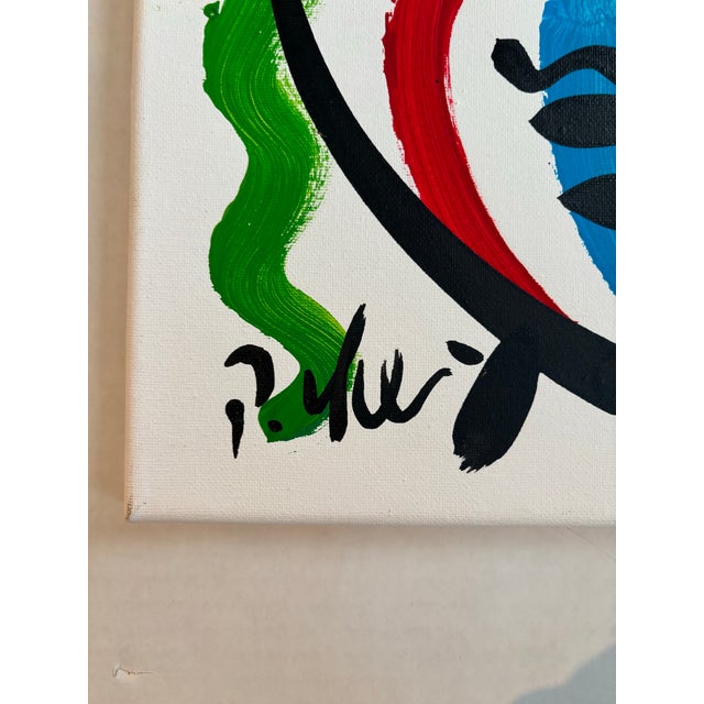 Abstract Peter Keil Abstract Portrait Painting on Canvas For Sale - Image 3 of 5