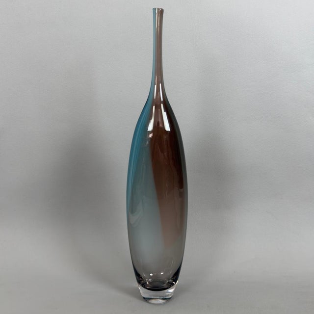 Modern 20th Century Modern Smoked Green Water Glass Vase by K Engman for Kosta Boda For Sale - Image 3 of 11