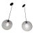Visual Comfort Contemporary Glass Globe Pendants, Pair For Sale