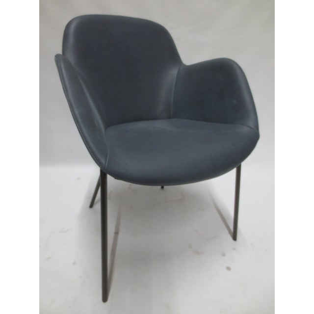 Walter Knoll Walter Knoll Sheru Armchair in Black Leather (New) For Sale - Image 4 of 8