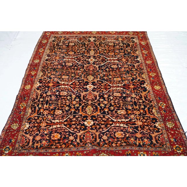 Antique Farahan Sarouk Rug 4'2'' x 6'7'' For Sale - Image 9 of 11