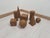 Wooden Geometric-Shape Ornaments in Brown Lacquer from Molteni, 1990s, Set of 8 For Sale - Image 17 of 17