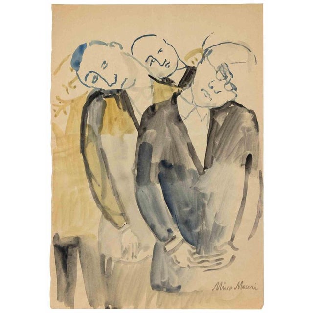 Watercolor on paper. Hand signed in pencil lower right. Very good condition. This piece is attributed to the mentioned...