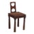 Brutalist French Oak Small Side Chair, C. 1940. For Sale