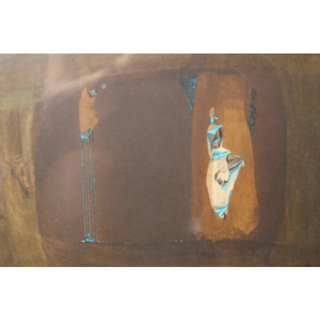 Printmaking Materials Frances Nail Contemporary Brown and Blue Serigraphs 1980 - a Pair For Sale - Image 7 of 8