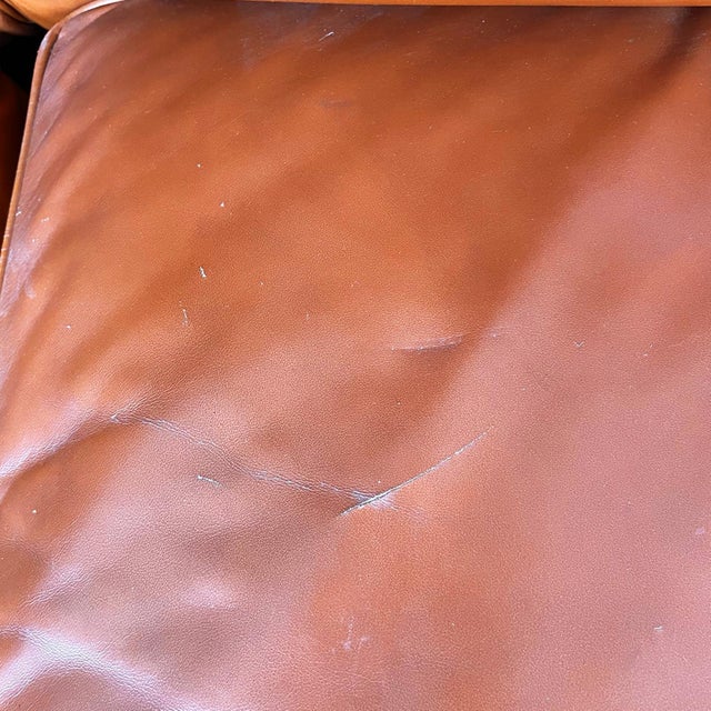 Modern Italian Brown Leather Sofa Twice by Cerri for Poltrona Frau, 1980s For Sale - Image 10 of 18