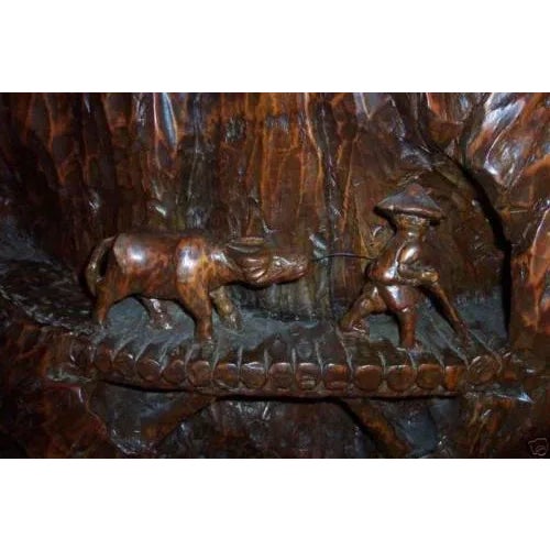 Late 19th Century 19thc Antique Monumental Carved Wood Sculpture - 74 Inches High For Sale - Image 5 of 10