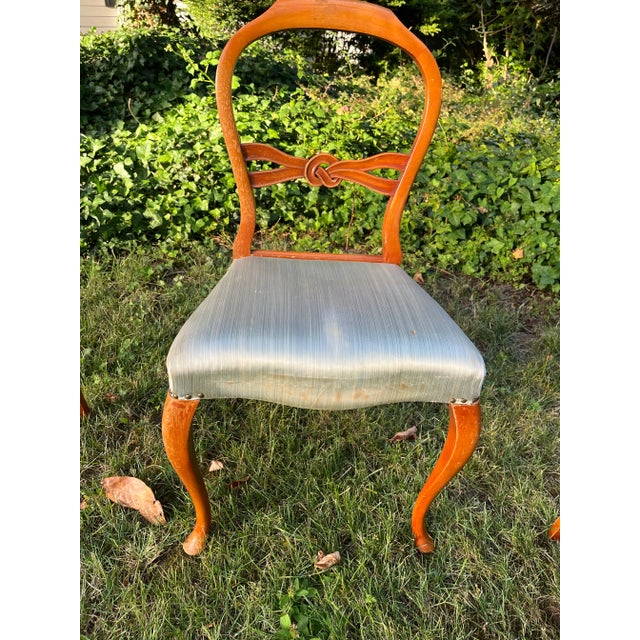 Chairs Dining French Round Back Antique 1800’s . Lovely Set of four strikingly beautiful very comfortable well built...