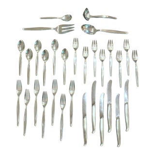 Mid 20th Century Mid-Century Modern Towle Sterling Silver Flatware Set - 31 pcs For Sale