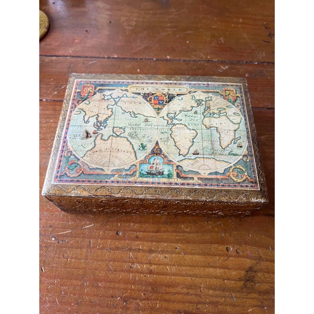 Florentine World Maps Trinket Box For Sale - Image 4 of 6