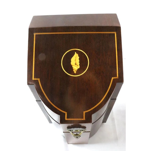 Wood Pair of Mid 20th Century Inlaid Mahogany Knife Boxes For Sale - Image 7 of 9