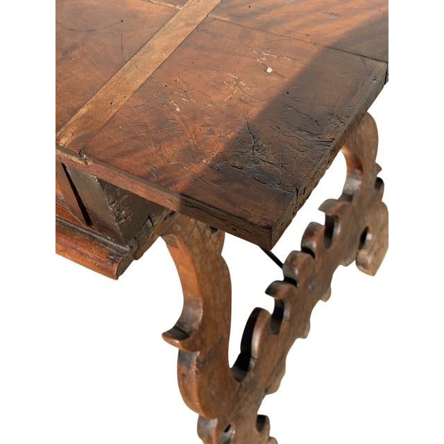 18th Century Spanish Baroque Desk With Drawers For Sale - Image 16 of 18