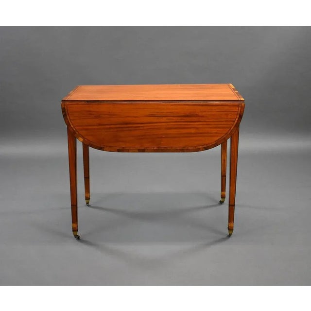 George III Satinwood Pembroke Table, 1800s For Sale - Image 9 of 10