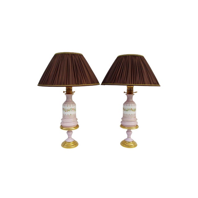 Antique Lilac Porcelain Table Lamps, 1880s, Set of 2 For Sale - Image 5 of 5