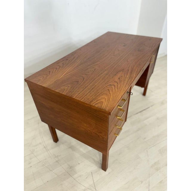 Mid-Century Danish Teak Desk, 1960s For Sale - Image 9 of 17