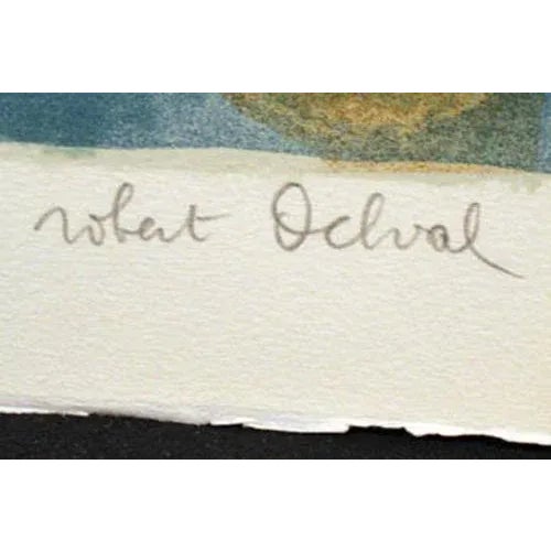 Impressionist Late 20th Century "Honfleur" Impressionist Style French Lithograph Print by Robert Delval For Sale - Image 3 of 3