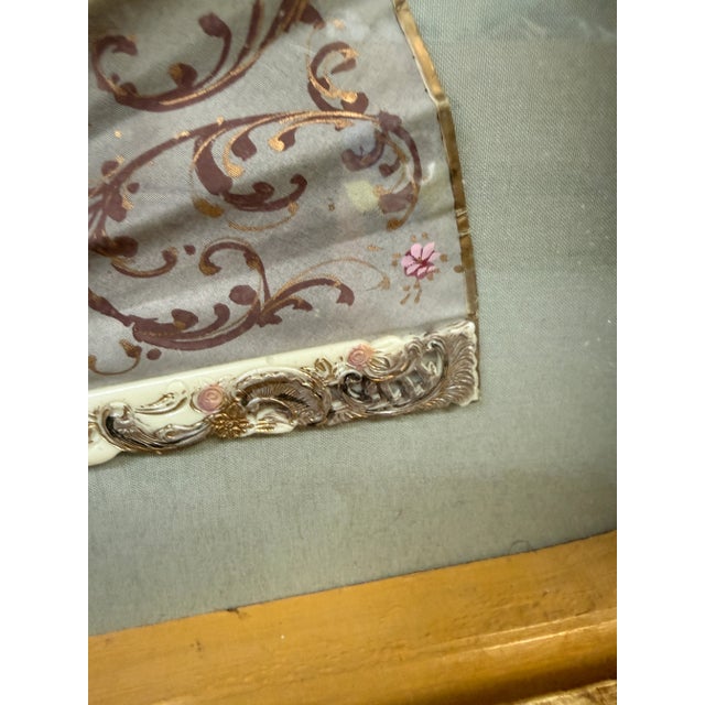 Antique Hand-Painted Ladies Hand Fan, Framed For Sale In San Francisco - Image 6 of 12