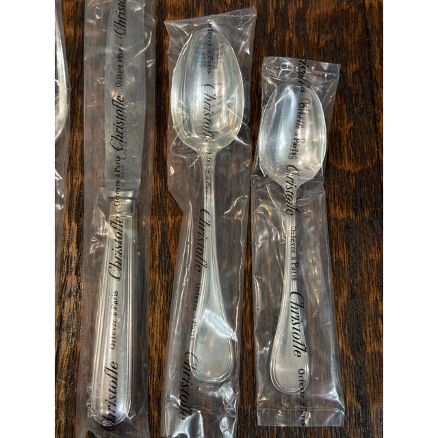 Vintage Christofle Albi Silver-Plated Flatware Service for 4, Unused Sealed - 20 Pieces For Sale - Image 11 of 17