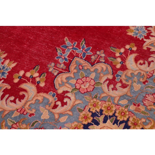 1990s Shabby Chic Vintage Wool Rug 9.8x13.1 For Sale In New York - Image 6 of 8